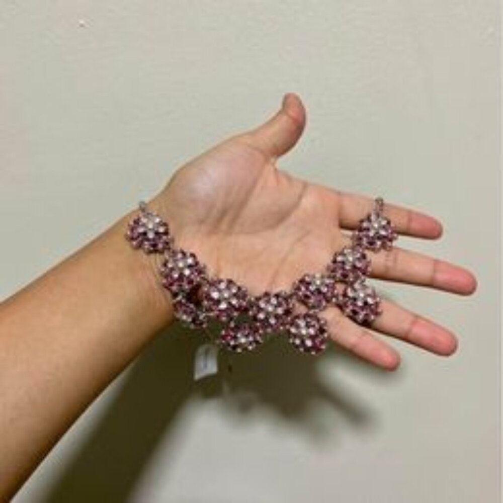 Charter Club Pink Pearl Flower Necklace 19'' chain